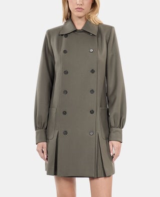 The Kooples DAMEN KAKI kurzes, khakifarbenes kost&uuml;mkleid