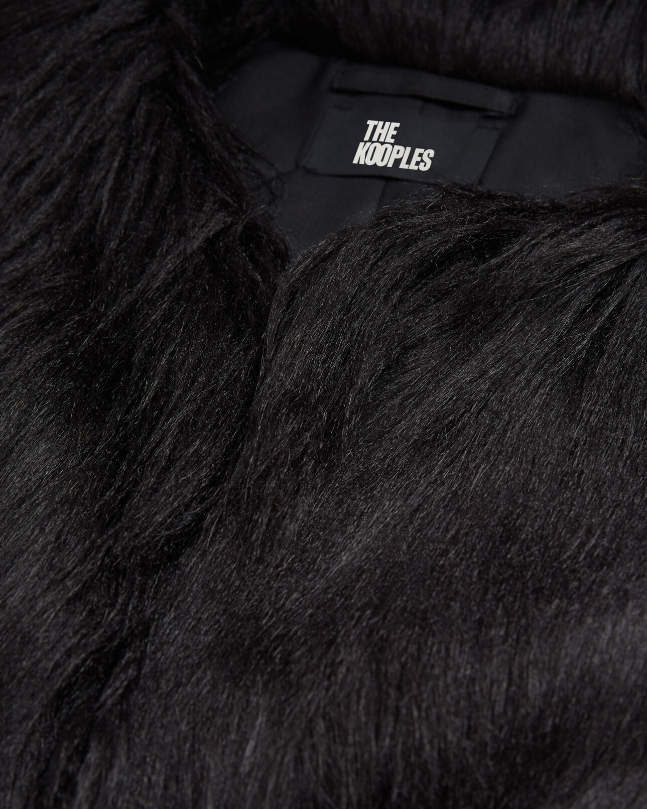 The Kooples WOMEN BLACK black faux fur coat