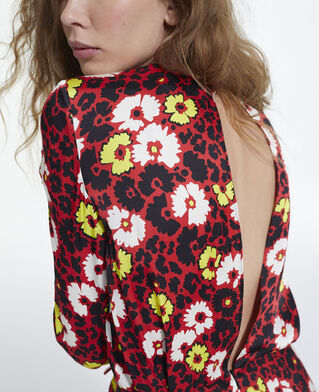 The Kooples F RED / YELLOW floral print long dress