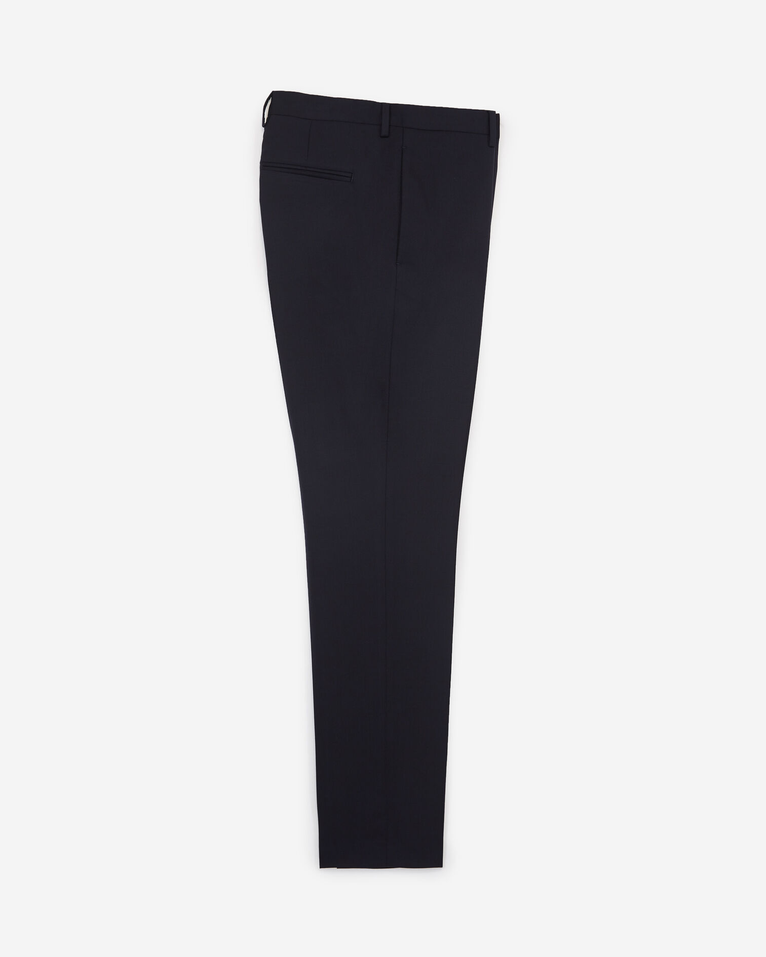 Slim-fit navy blue wool suit trousers, DARK NAVY, hi-res image number null