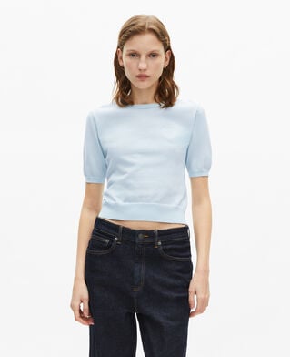 The Kooples FEMME BABY BLUE pull manches courtes bleu clair