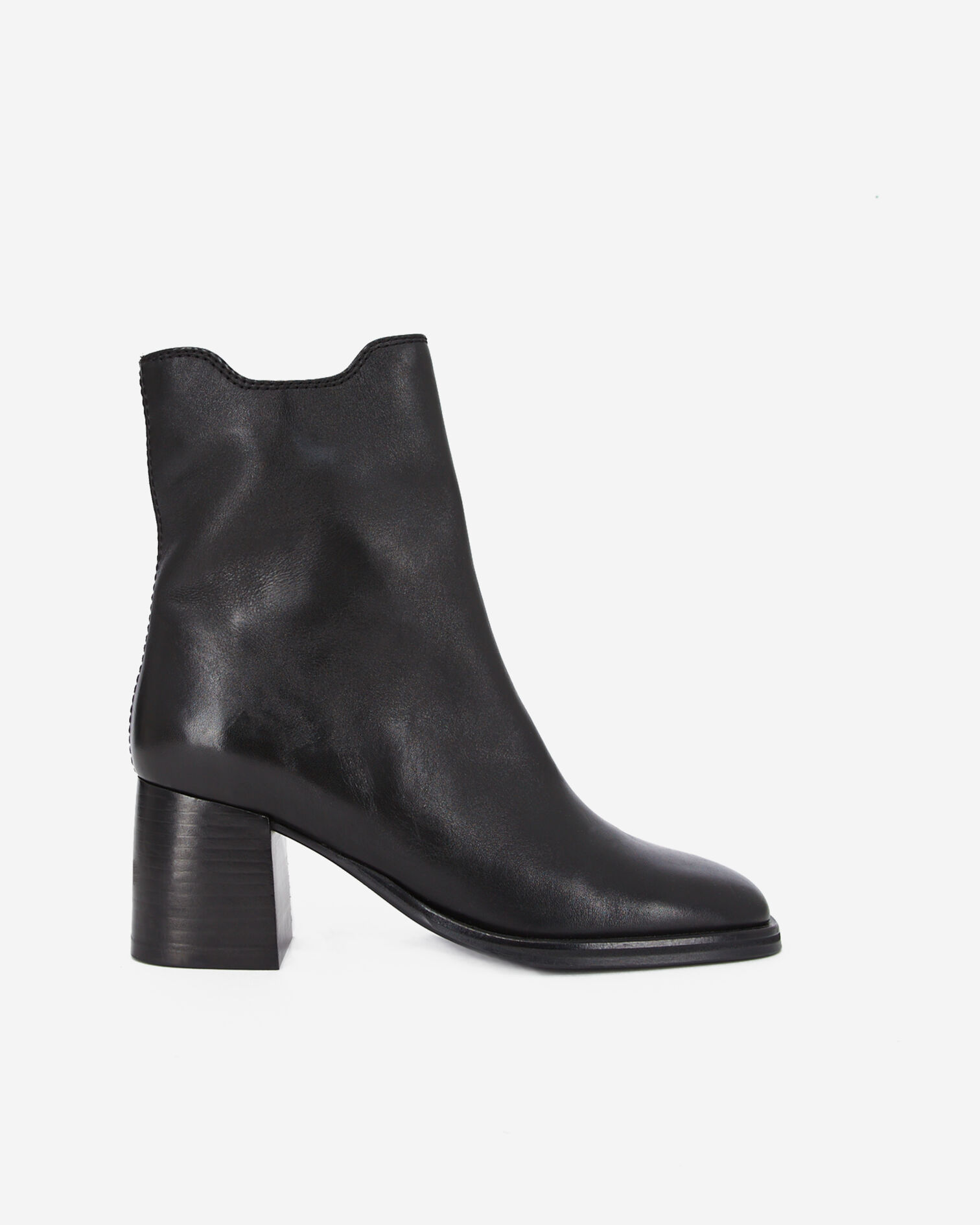 Botas tacón piel negras, BLACK, hi-res image number null