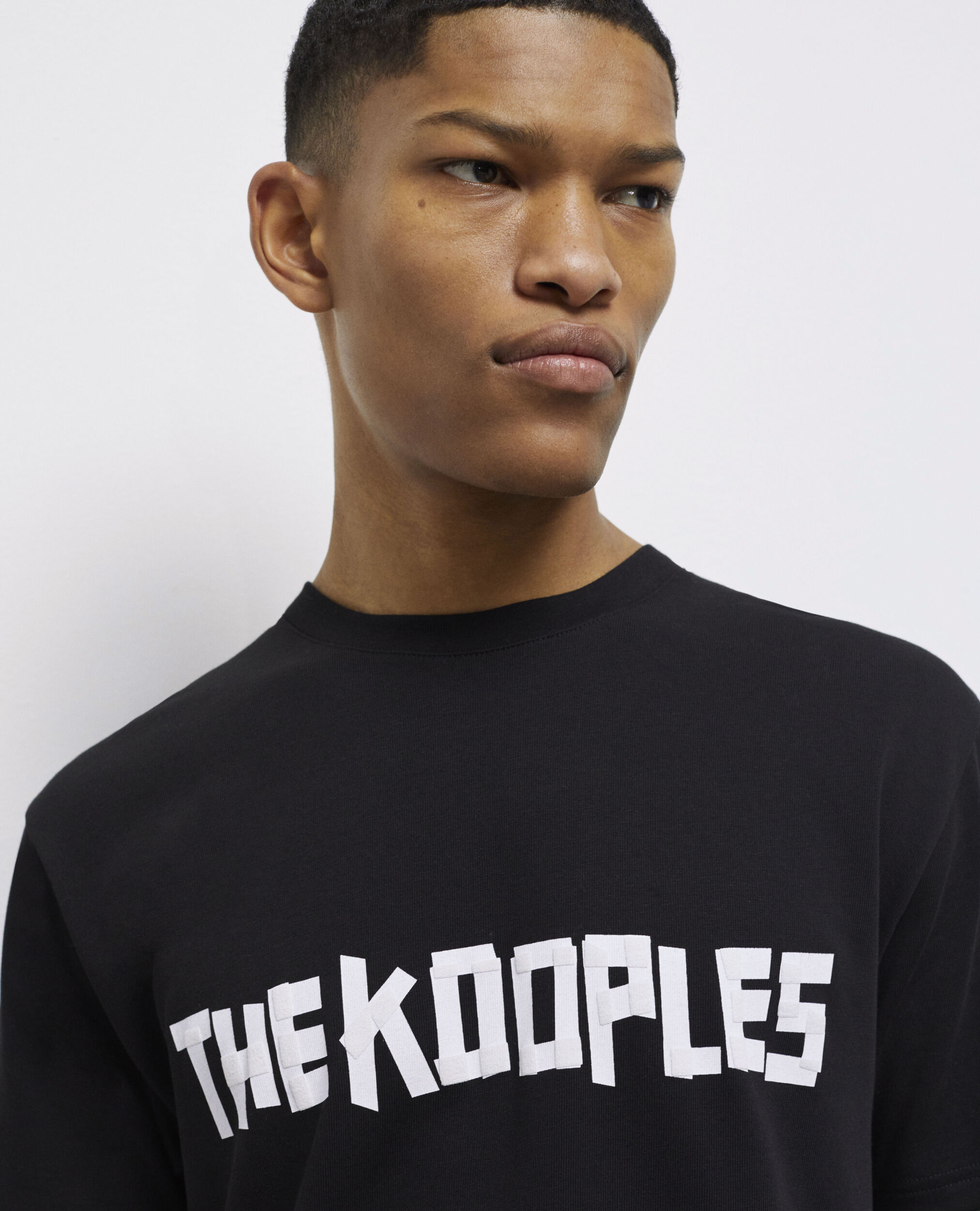 Camiseta logotipo The Kooples negra para hombre, BLACK, hi-res image number null