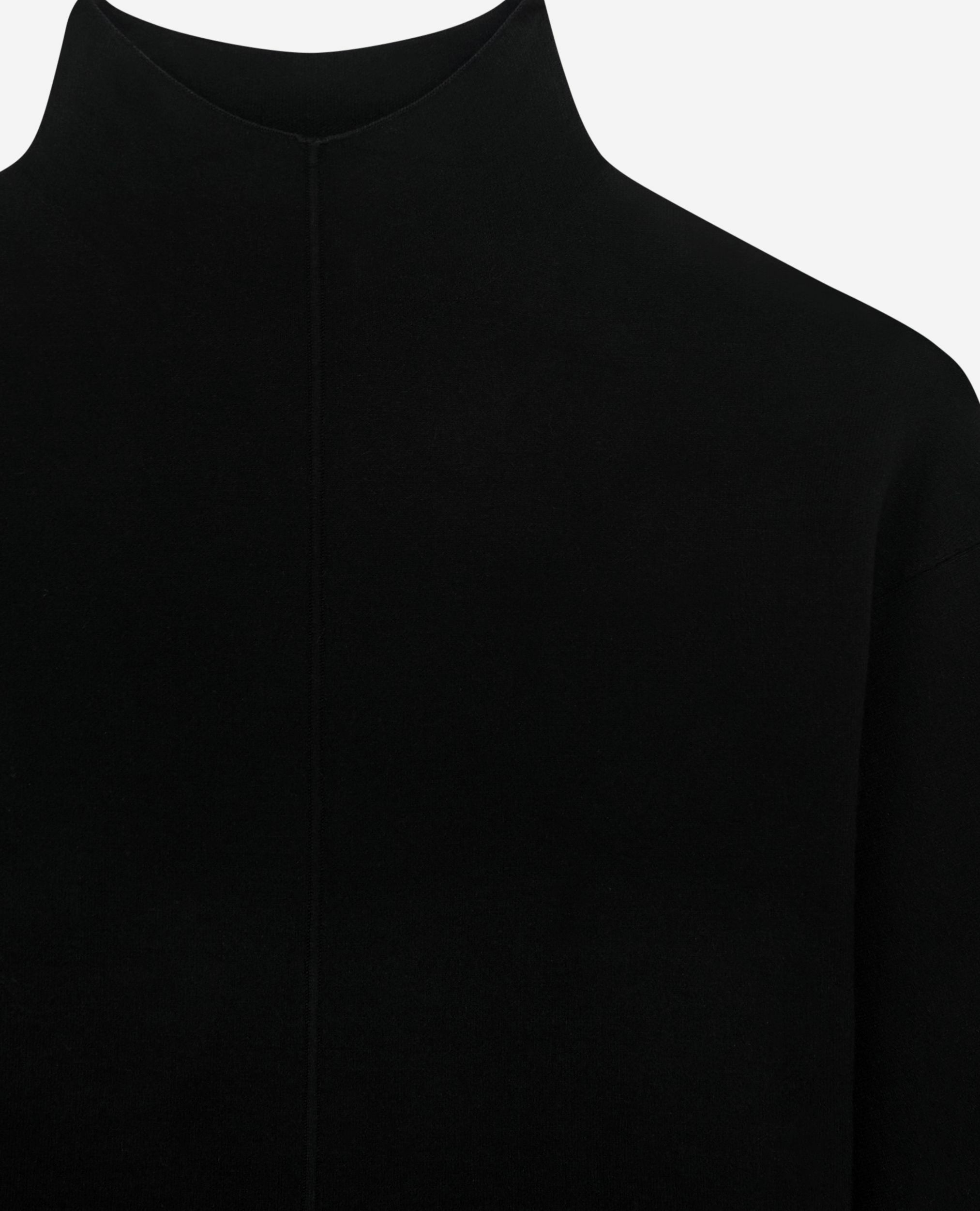 Black mock-neck sweater, BLACK, hi-res image number null