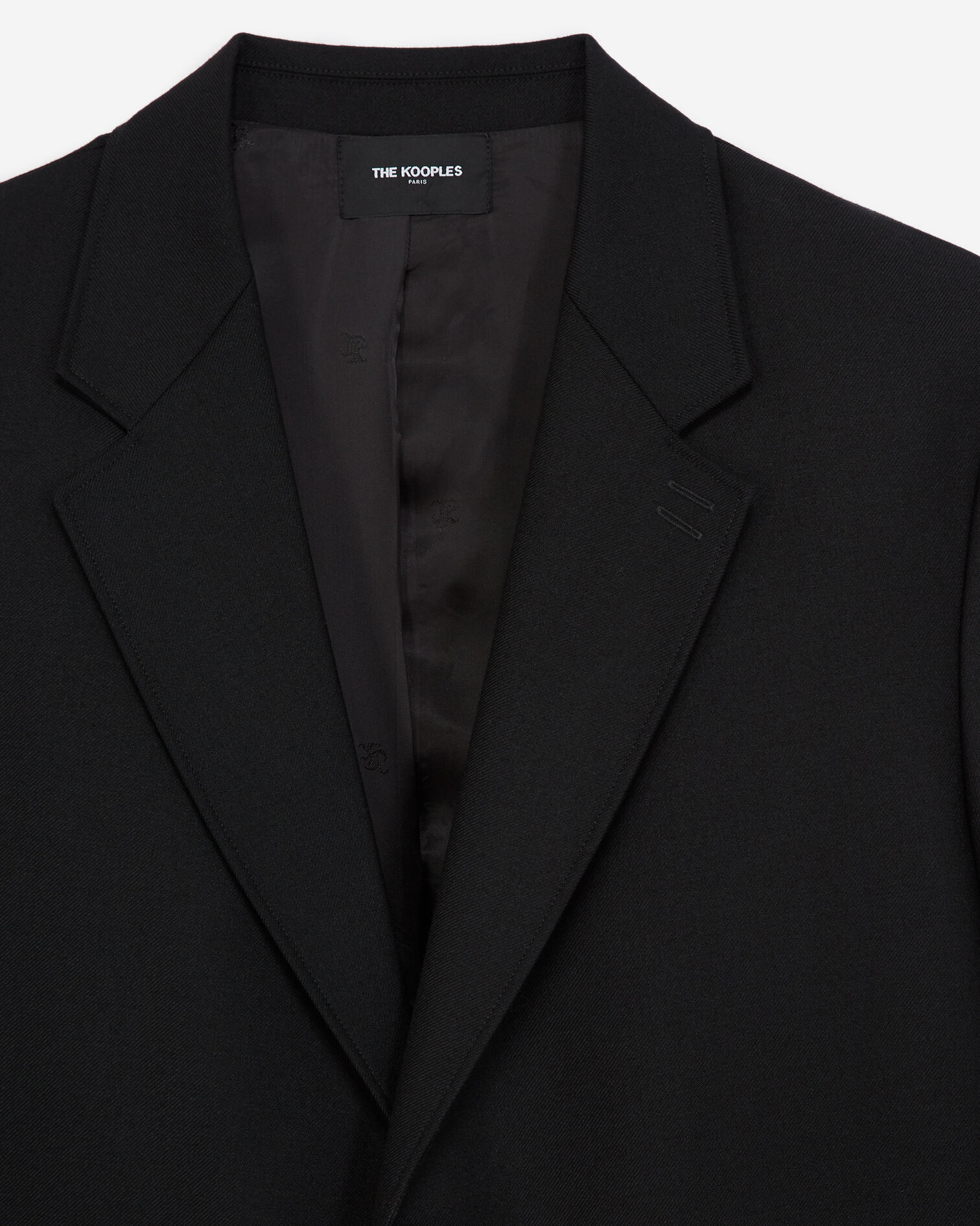 Black jacket with covered buttons, BLACK, hi-res image number null