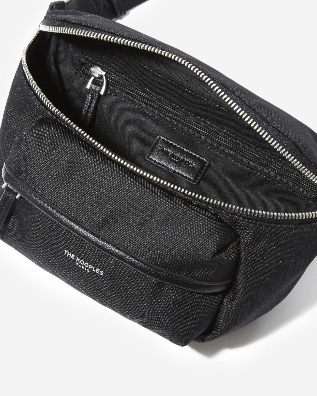 The Kooples MEN BLACK black technical fanny pack