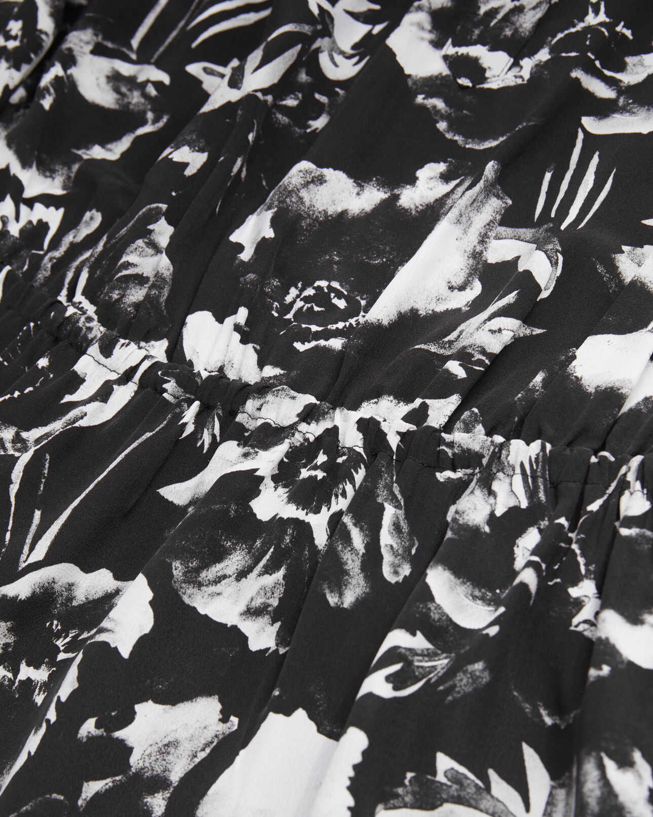 The Kooples WOMEN BLACK WHITE long printed dress