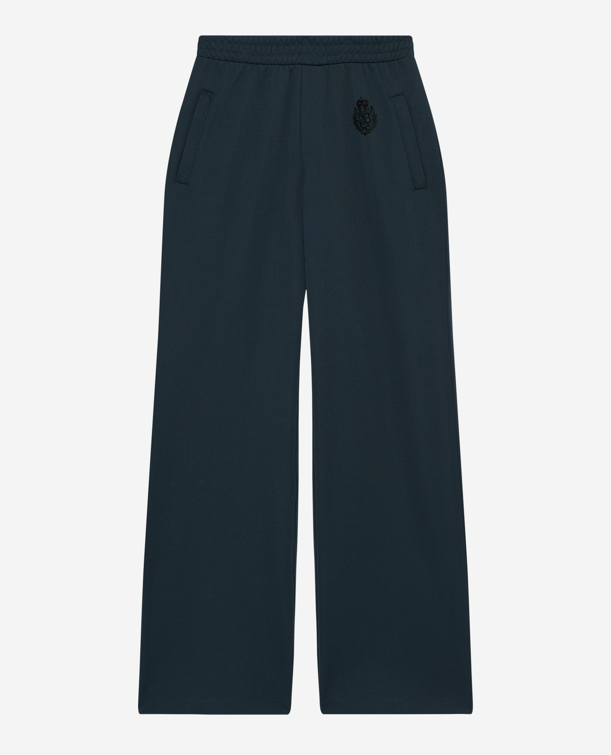Dark green straight jogging bottoms, FOREST, hi-res image number null