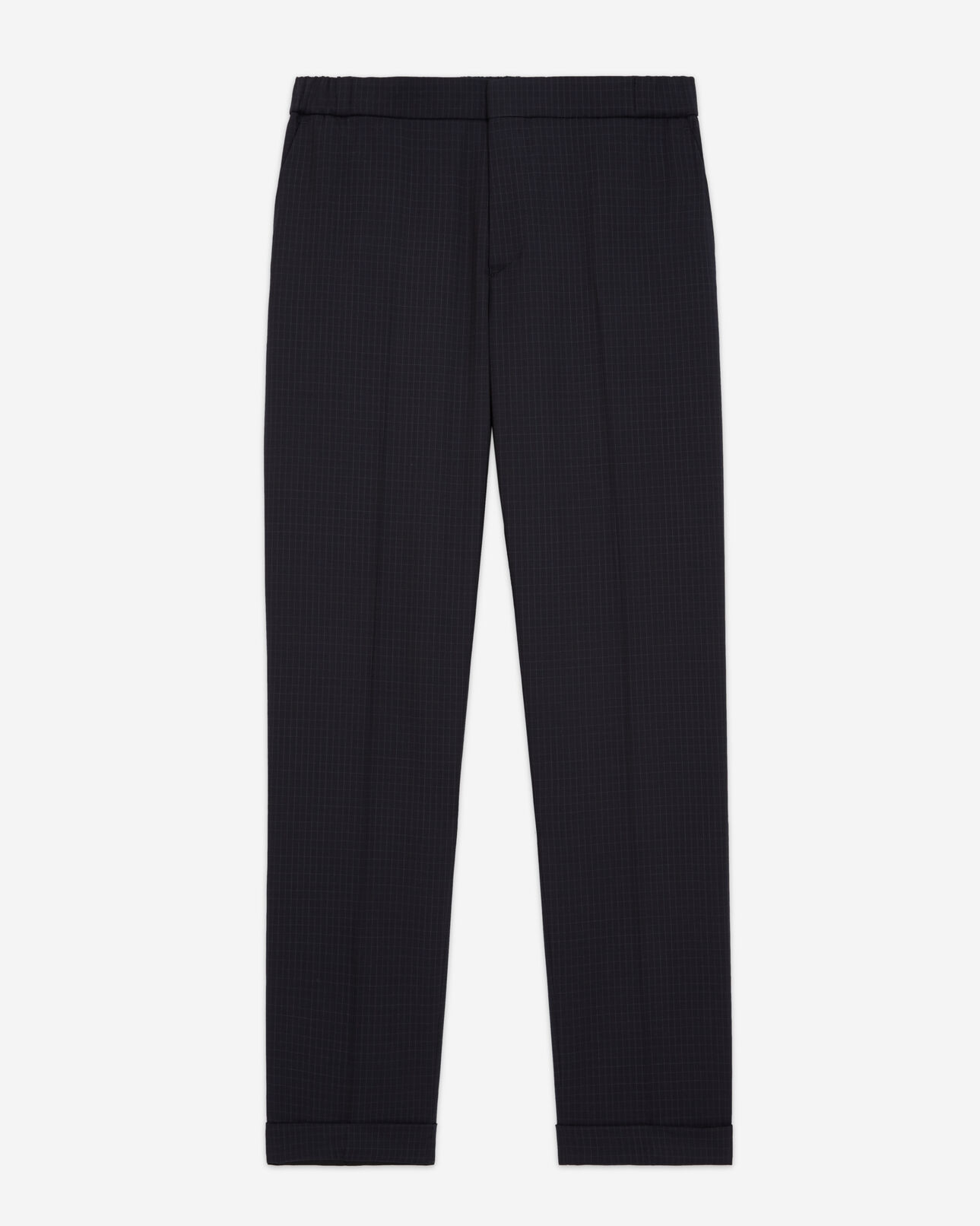 The Kooples MEN NAVY / WHITE wool suit pants with check motif