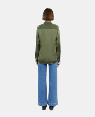 The Kooples WOMEN KAKI khaki silk shirt