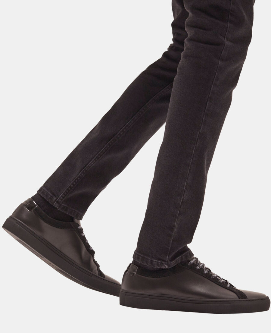 black sneakers