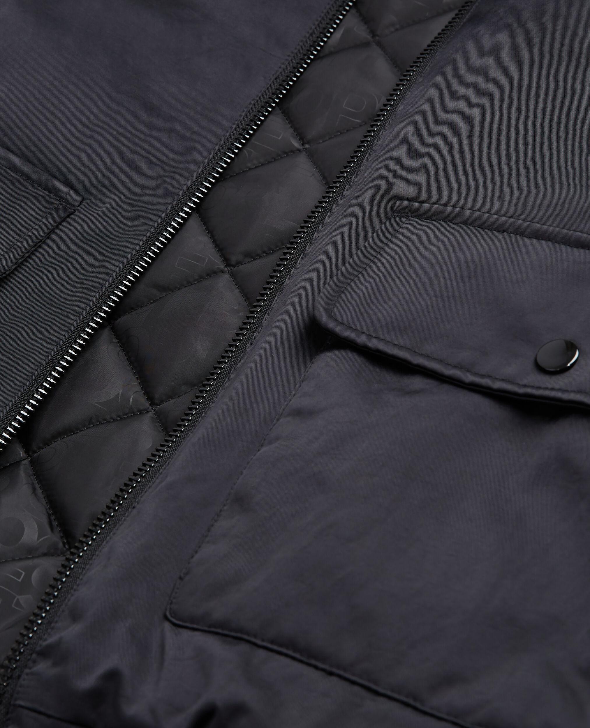 Black bomber jacket with detachable sleeves, BLACK, hi-res image number null