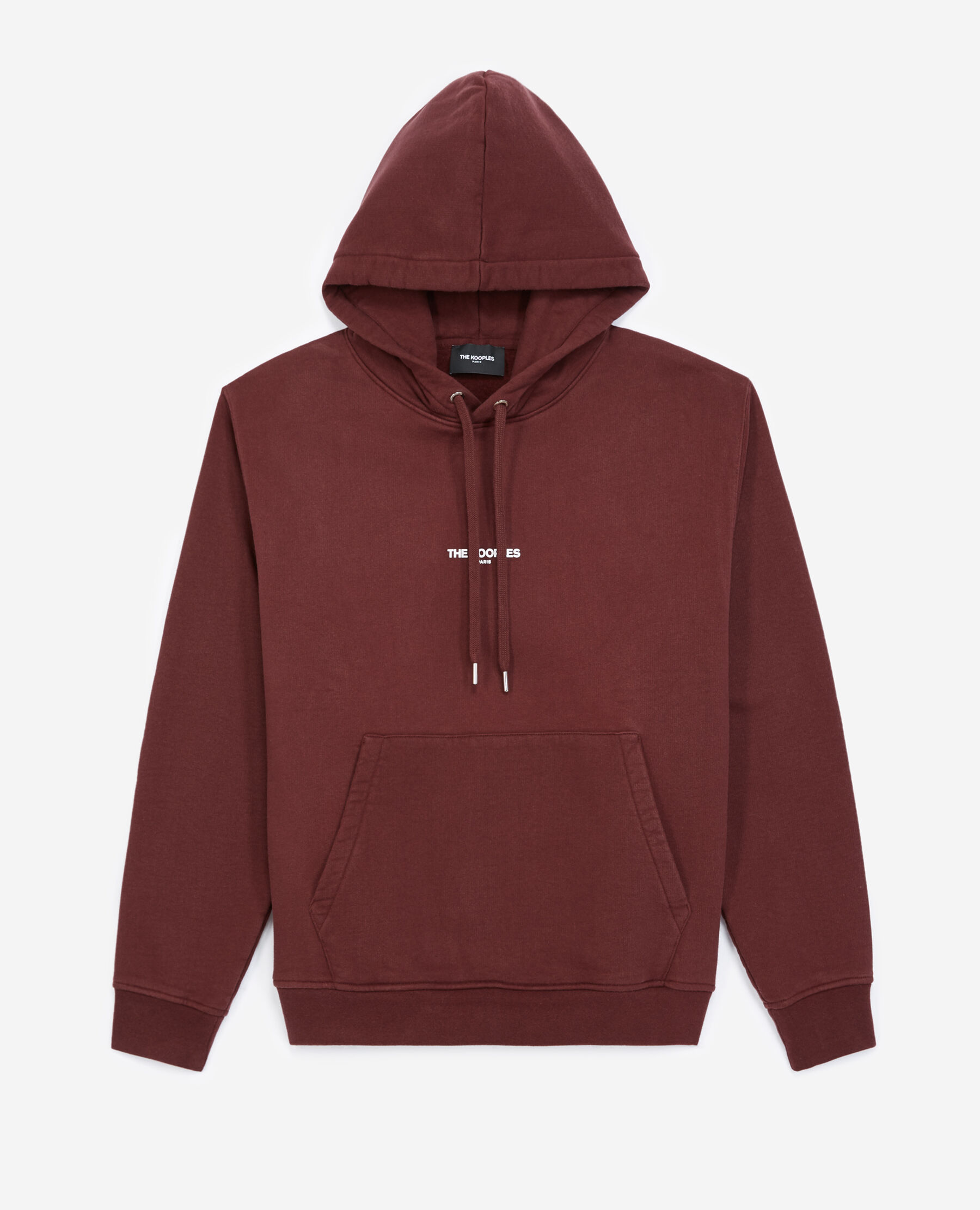 Sweat bordeaux a capuche et logo The Kooples