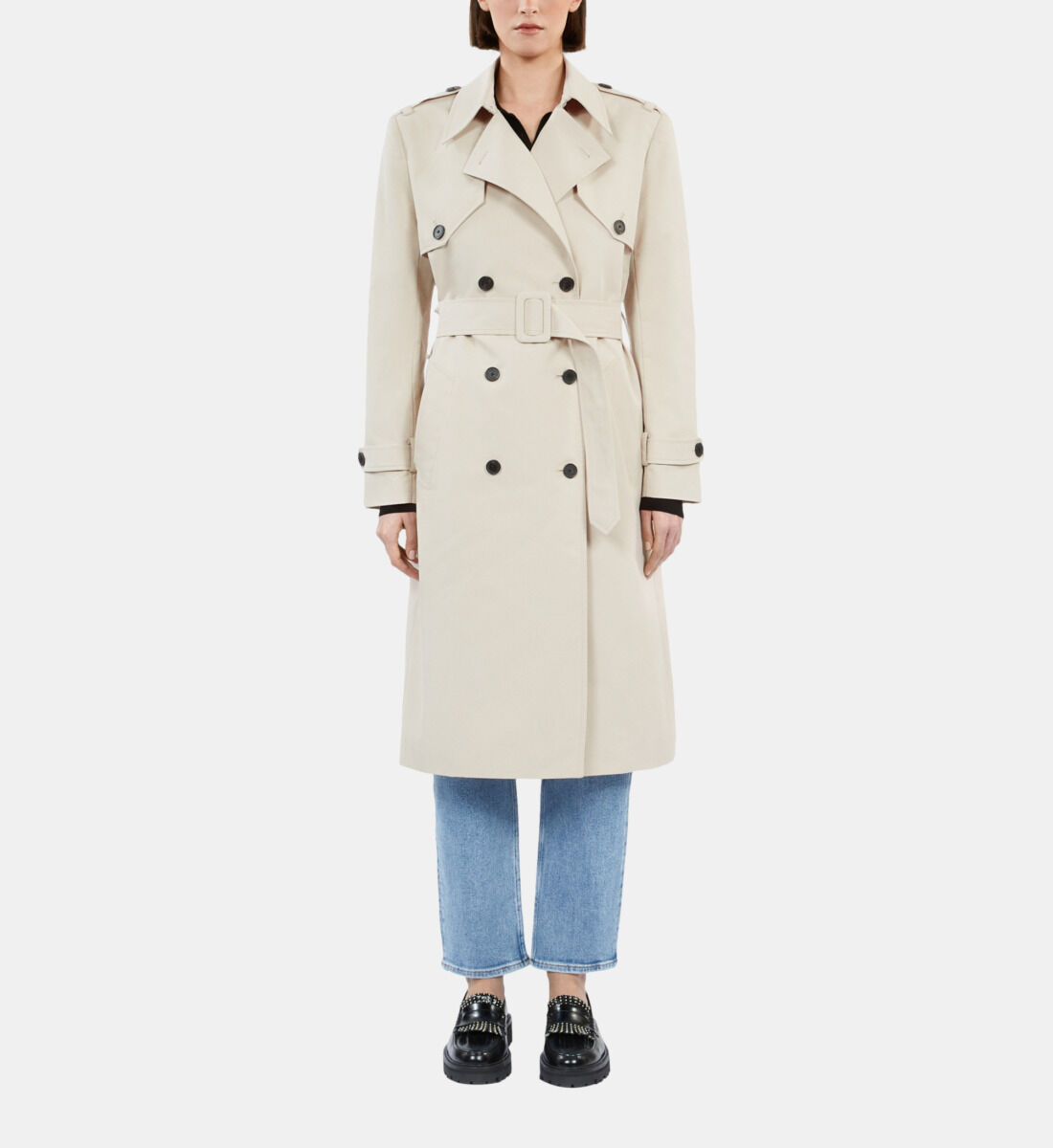 Long beige trench coat The Kooples Canada