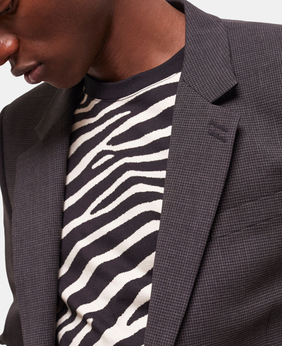 The Kooples HERREN BLACK GREY anzugjacke aus wolle