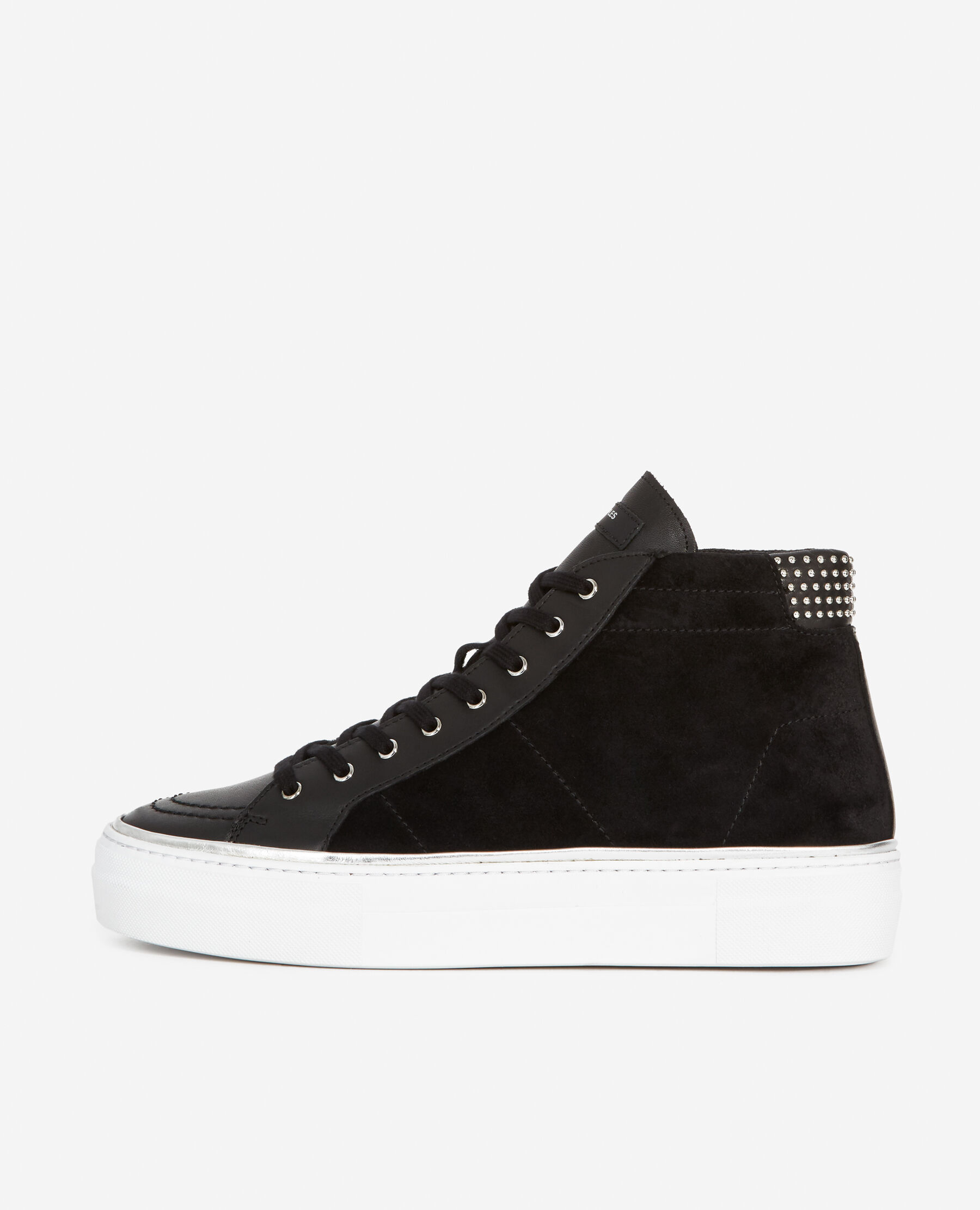 Baskets noires cuir su d montantes The Kooples