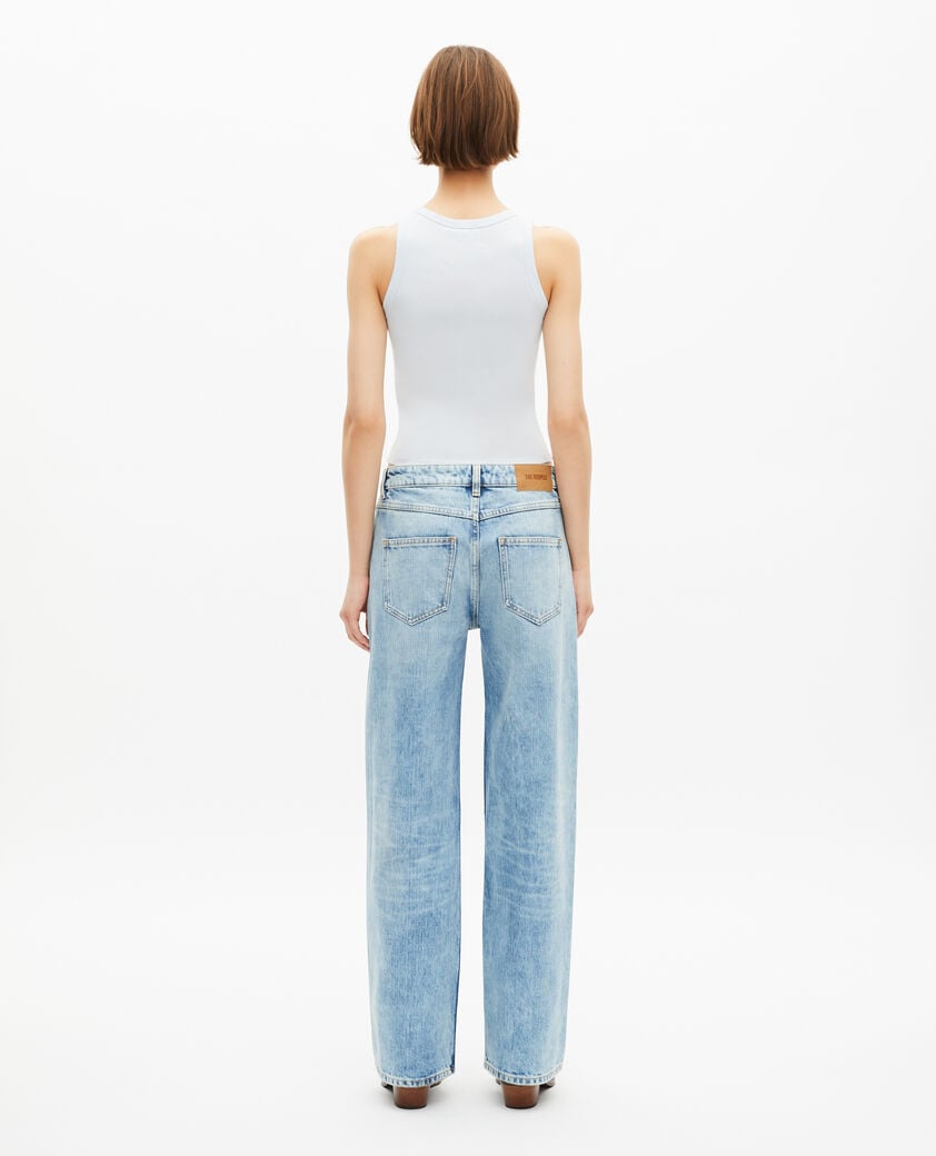 The Kooples FEMME LIGHT BLUE débardeur avec blason bleu clair