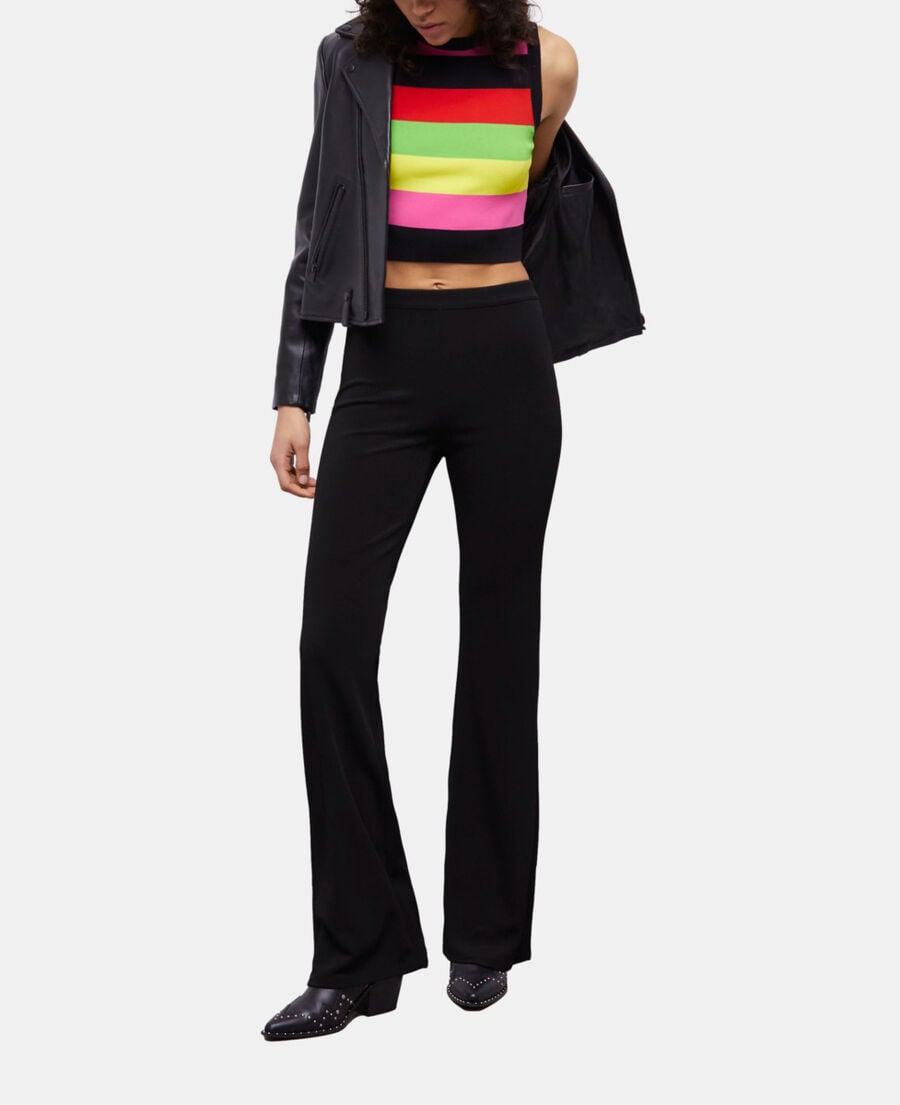 The Kooples FEMME BLACK pantalon flare noir