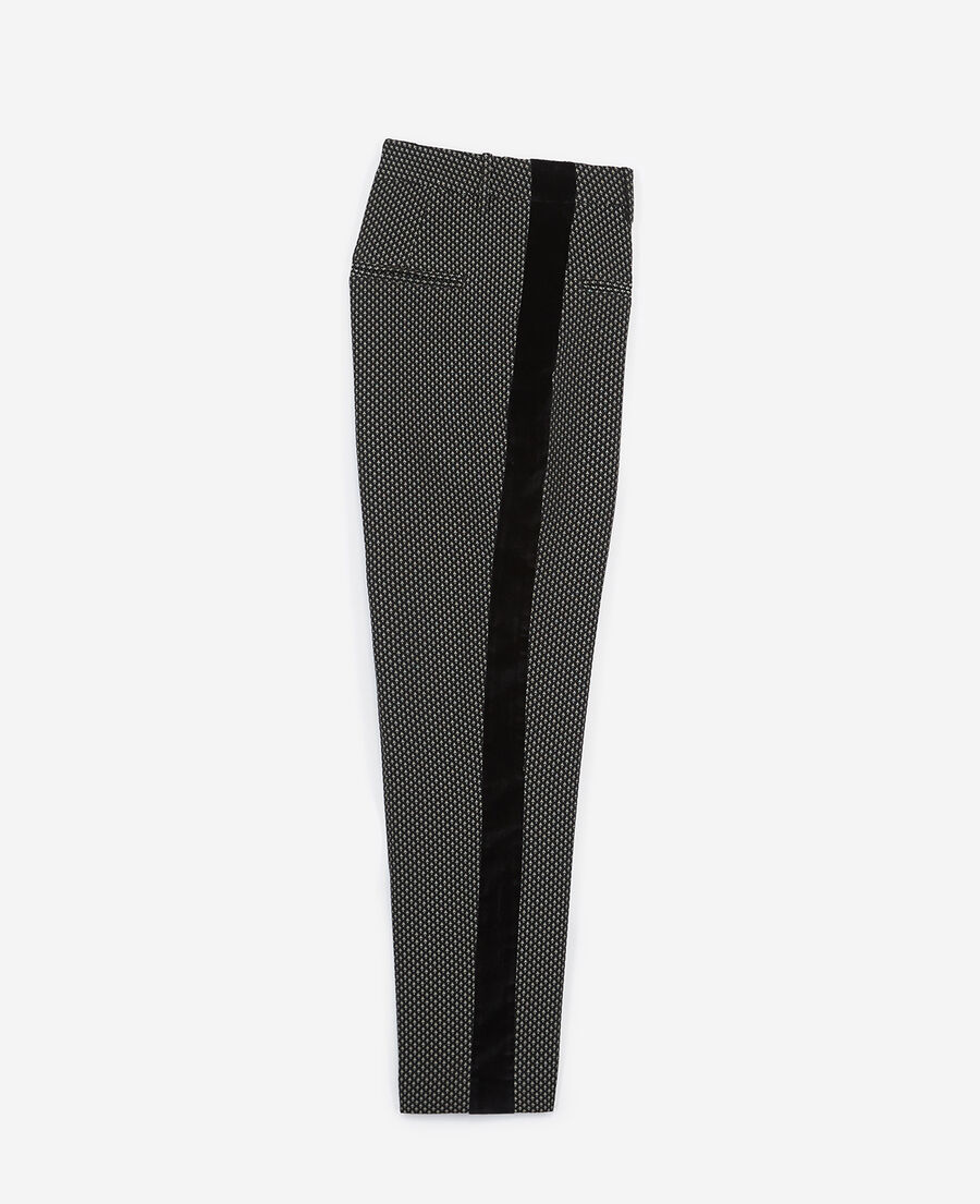 flowing trousers with print, graphic