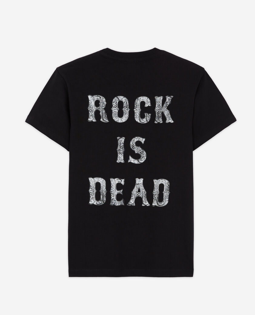 The Kooples F BLACK women's black screen print t-shirt