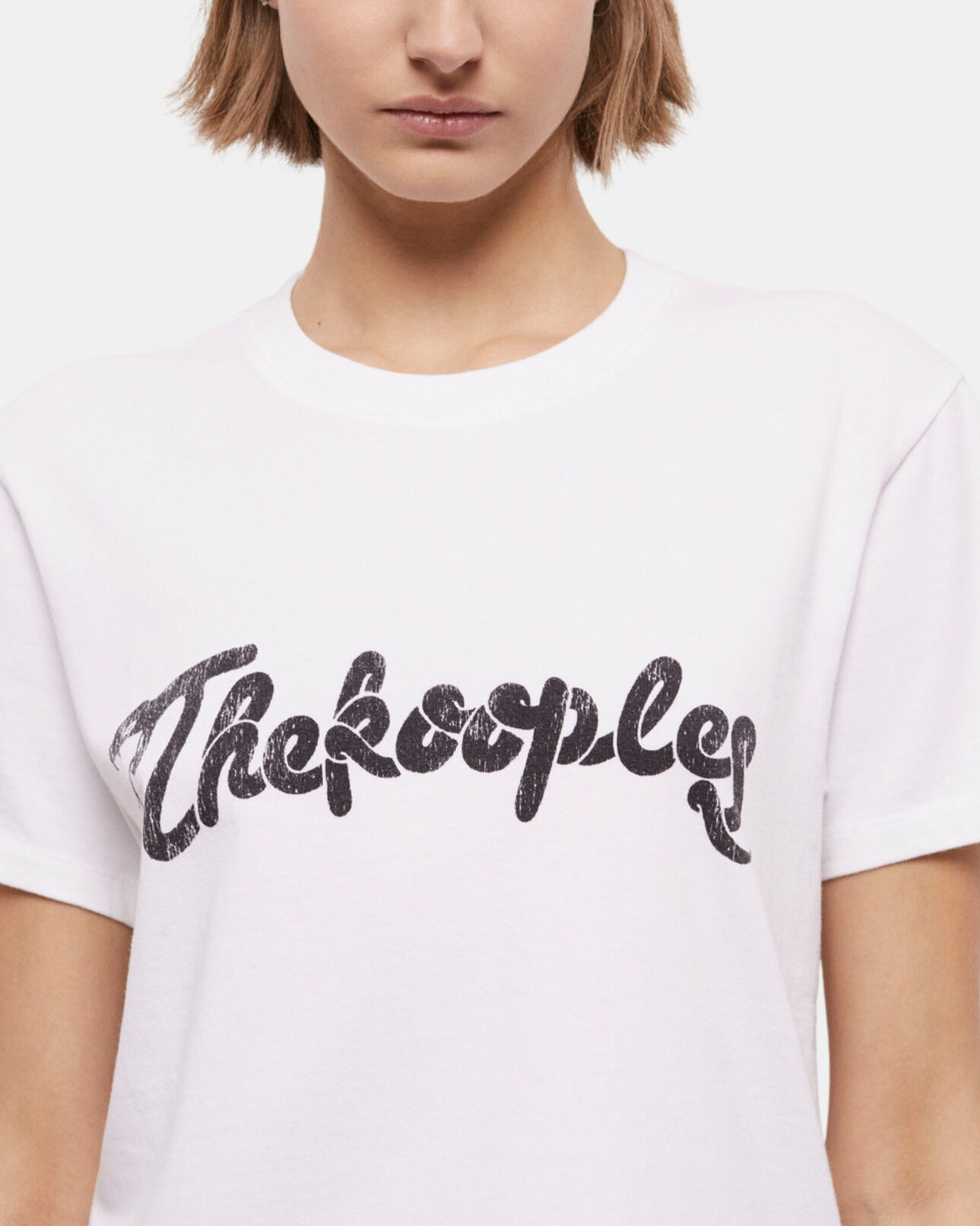 The Kooples WOMEN WHITE women's white t-shirt with snake logo print