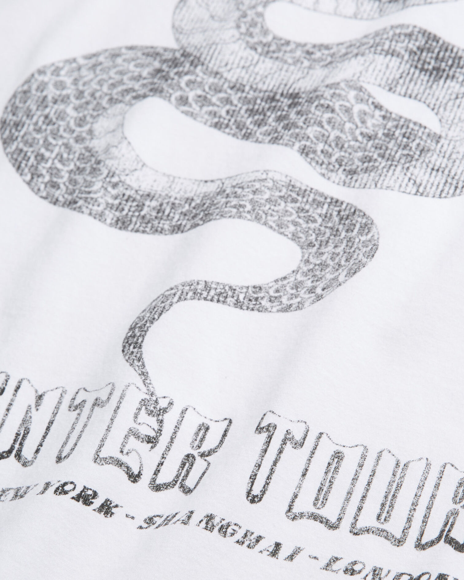 White screen print T-shirt, WHITE, hi-res image number null