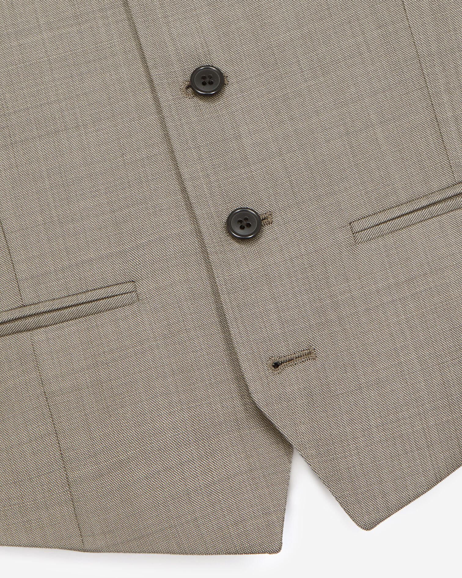 Beige waistcoat in wool with buttons, BEIGE, hi-res image number null