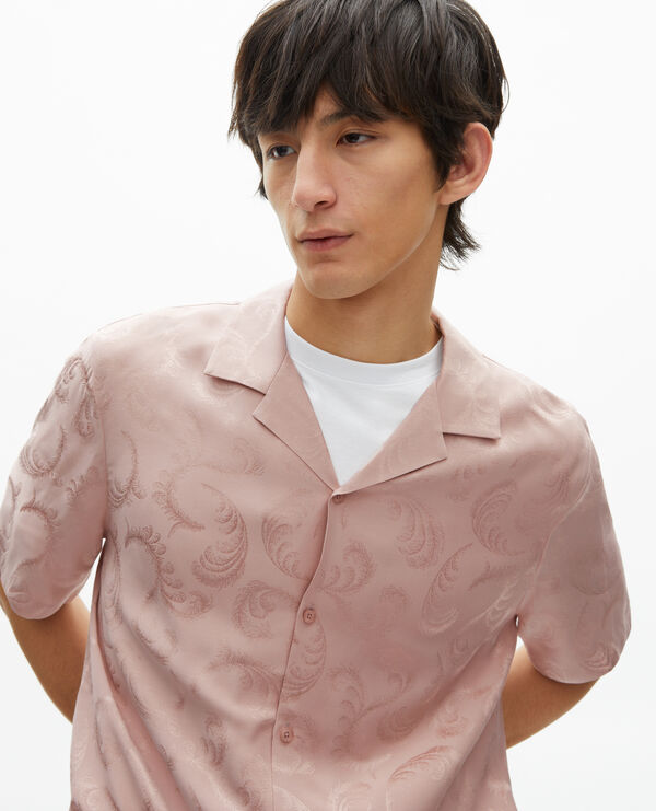 The Kooples HOMME LILA chemise manches courtes en jacquard rose