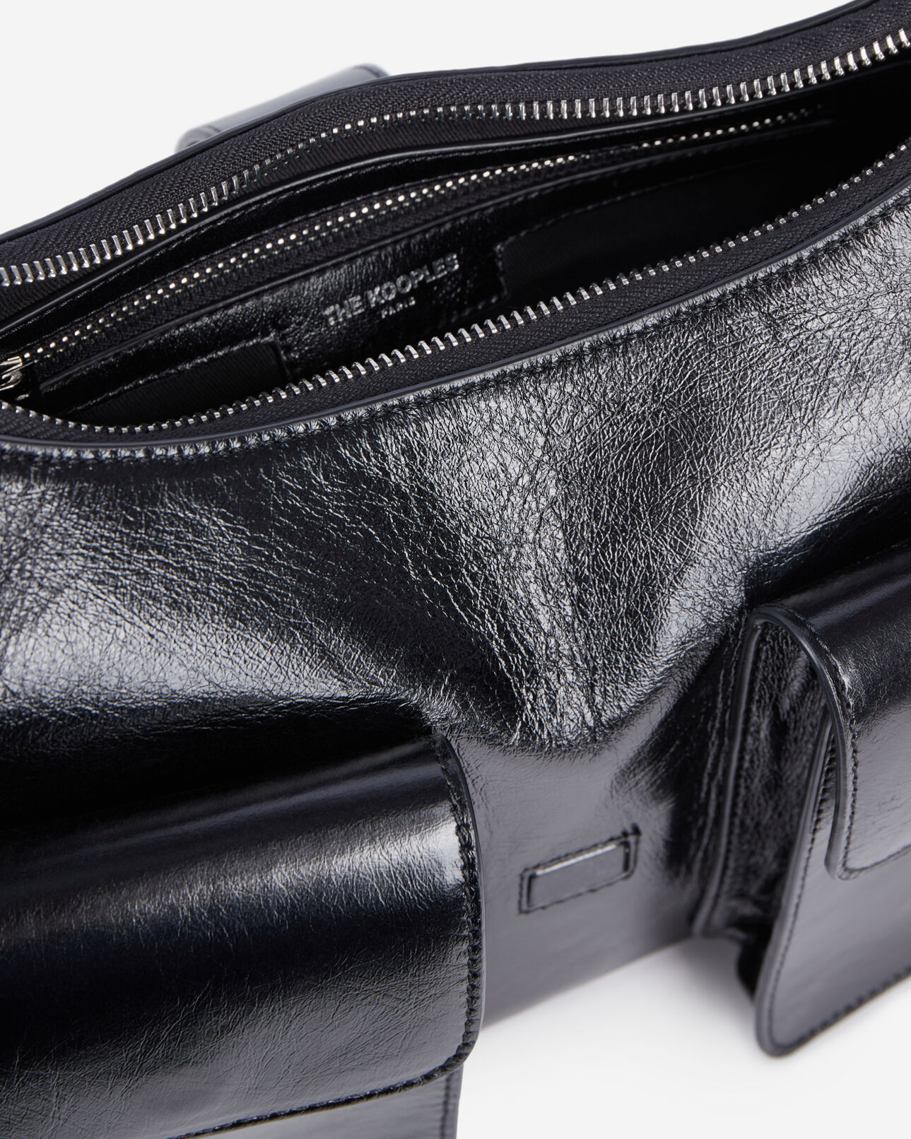 The Kooples FEMME BLACK sac amelia xl en cuir noir