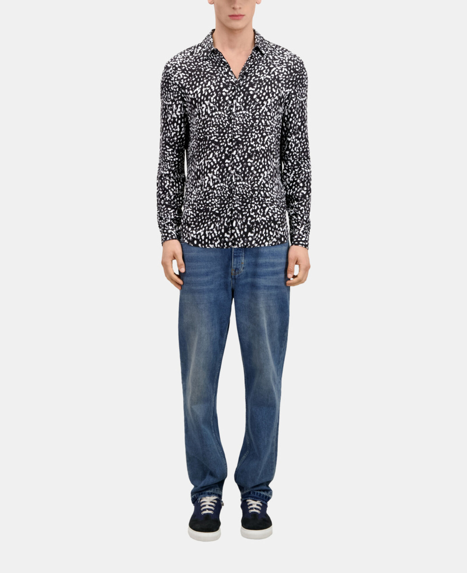 The Kooples MEN BLACK WHITE printed shirt