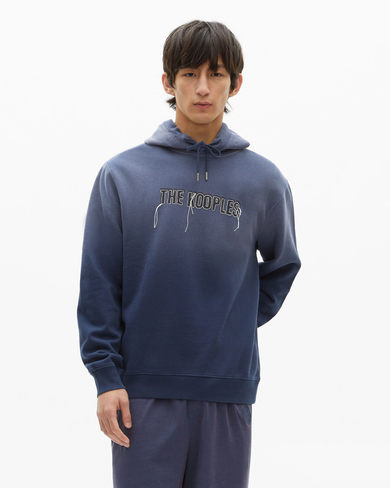 The Kooples MEN DARK NAVY sweatshirt with faded navy logo
