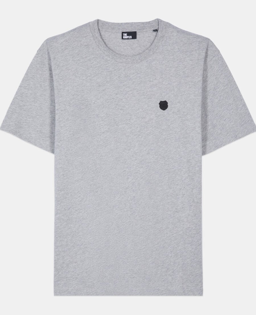 The Kooples MEN GREY MELANGE grey blazon t-shirt