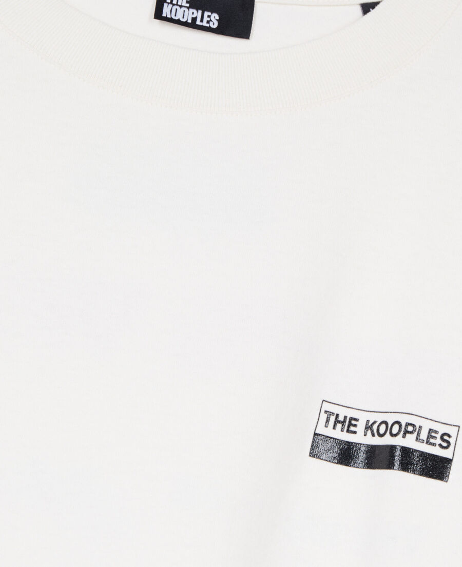 The Kooples HOMME ECRU t-shirt oversize avec s&eacute;rigraphie &eacute;cru