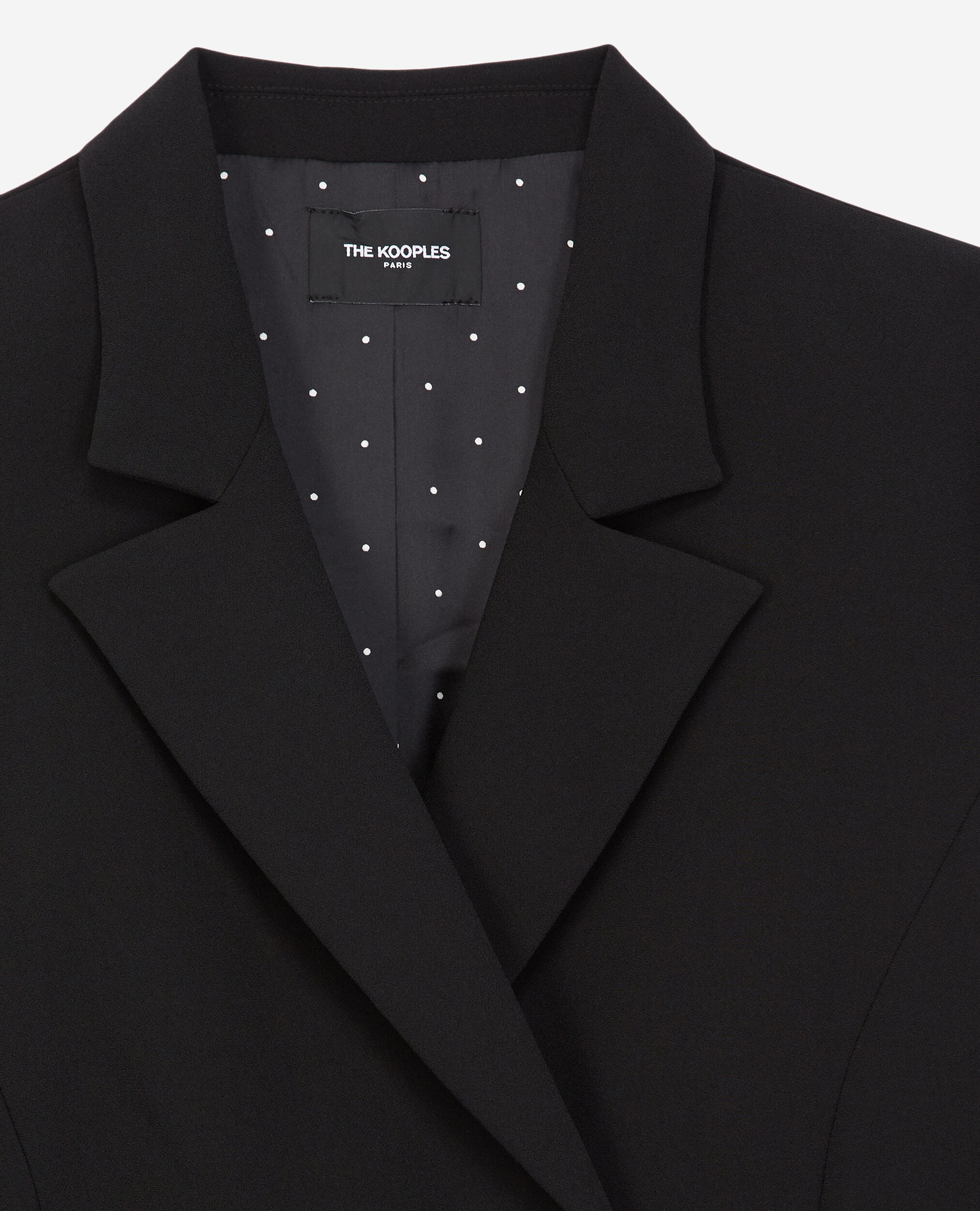 Vestido tipo chaqueta plisado negro, BLACK, hi-res image number null