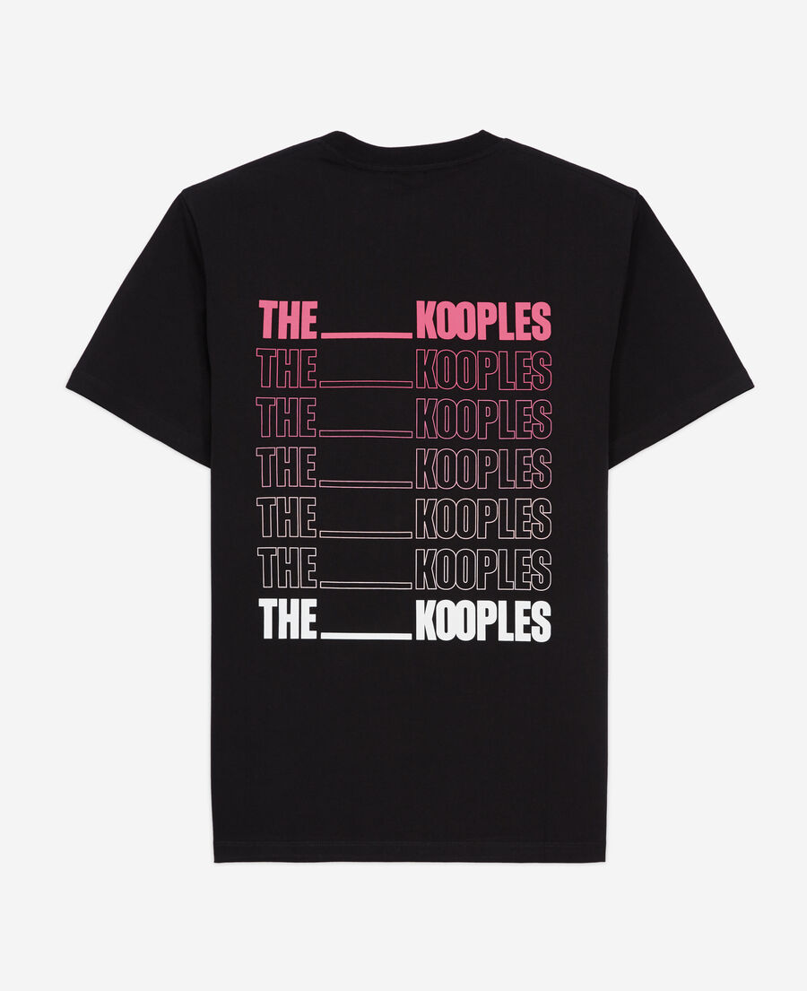 t-shirt noir sérigraphié logo dégradé
