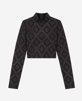 The Kooples MUJER BLACK top strass negro