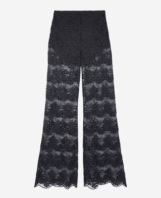 The Kooples WOMEN BLACK black lace trousers