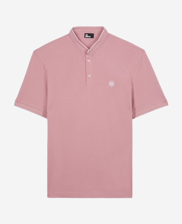 light pink pique cotton polo t-shirt