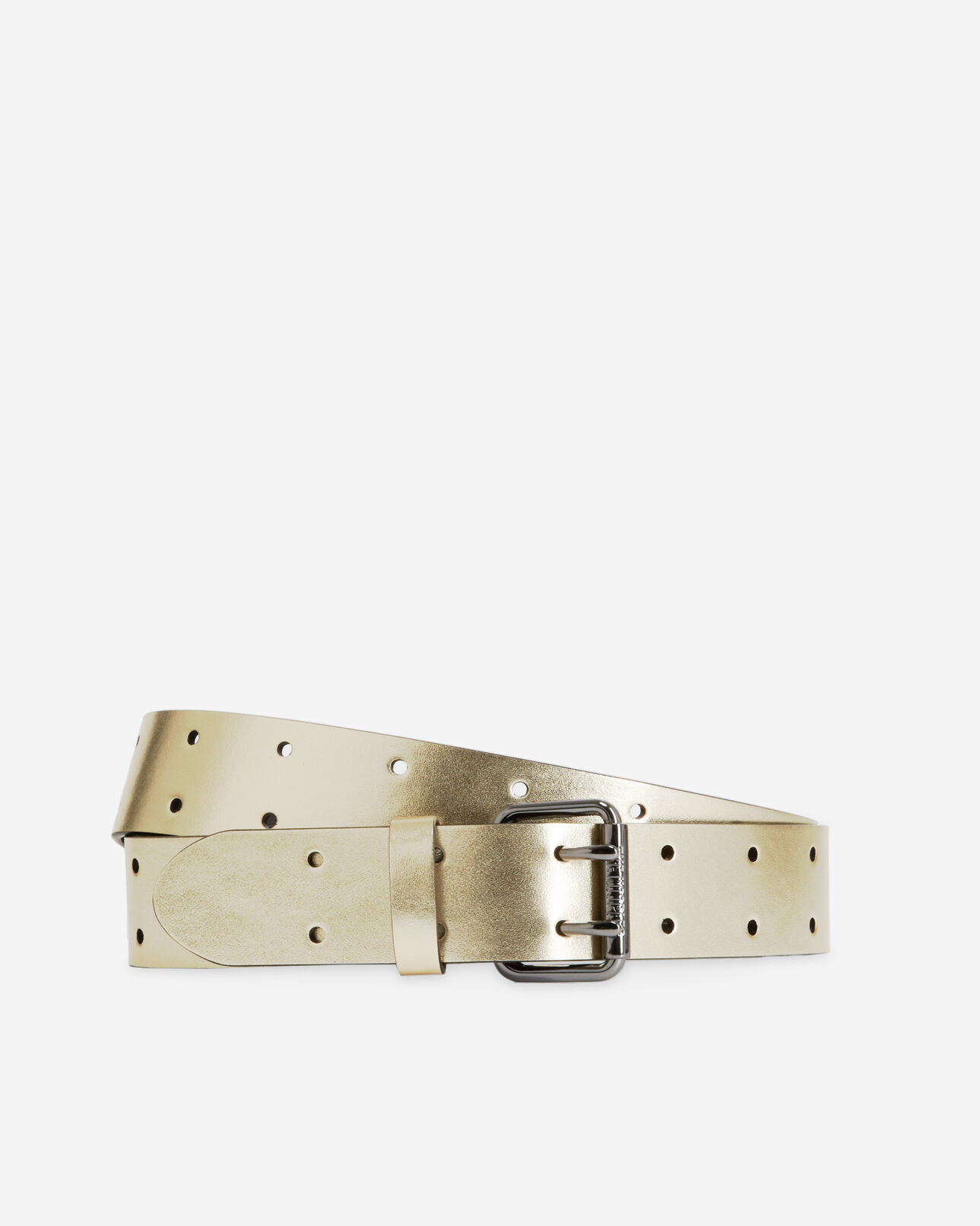 The Kooples MIXTE GOLD ceinture en cuir doré