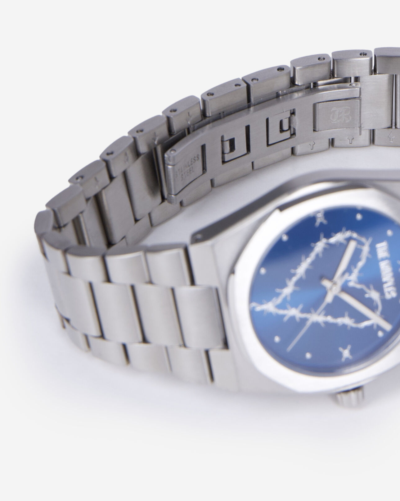 The Kooples MIXED NAVY / SILVER silver heart wire watch