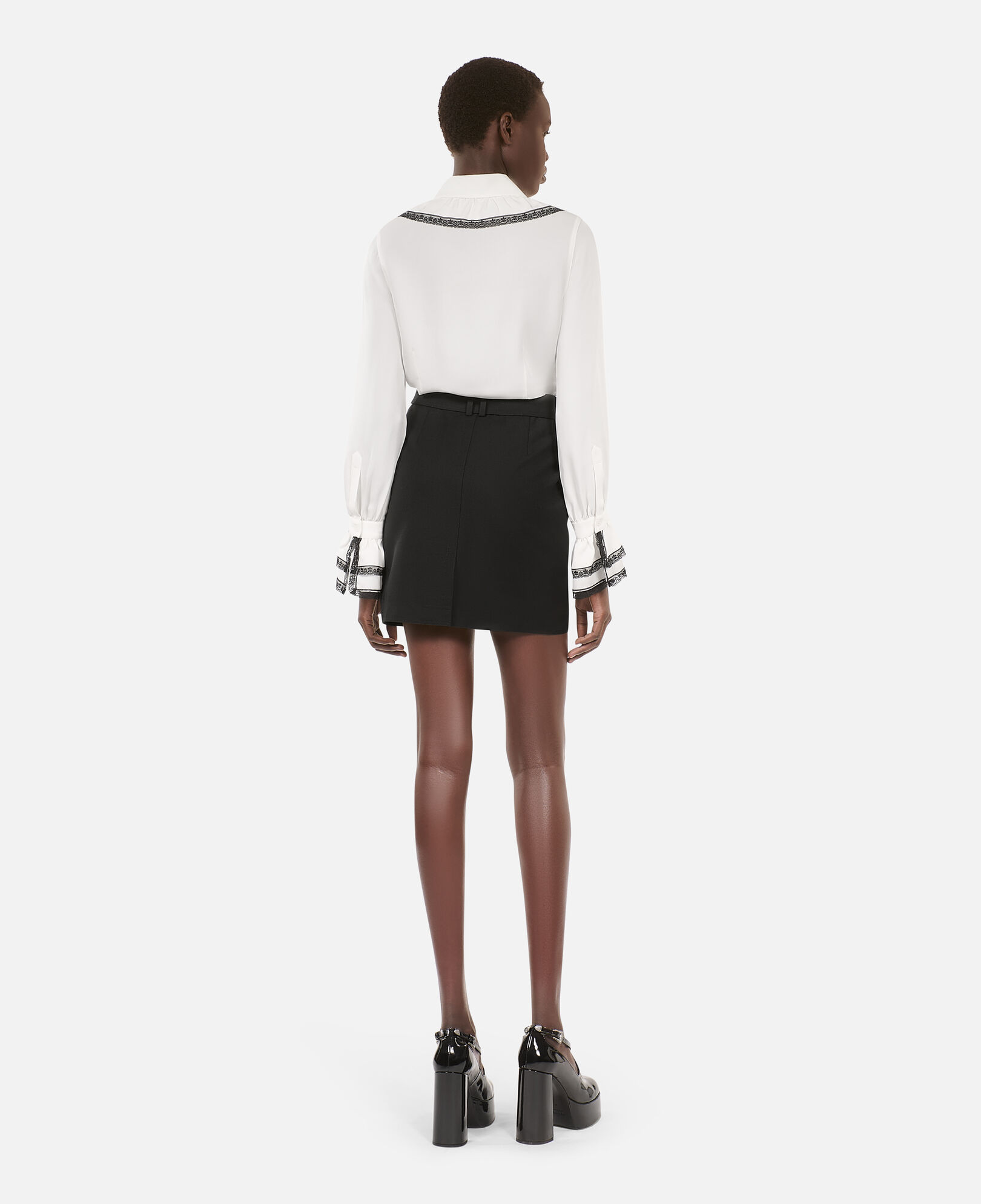 The Kooples FEMME BLACK jupe courte noire