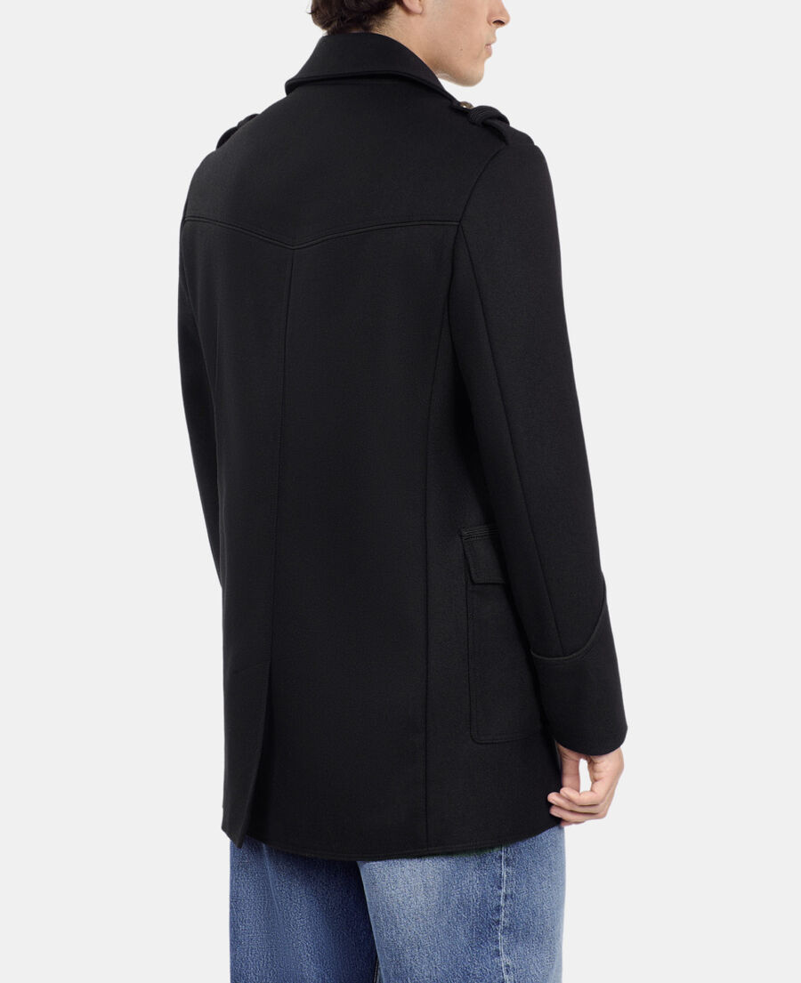 The Kooples HOMME BLACK caban style officier noir