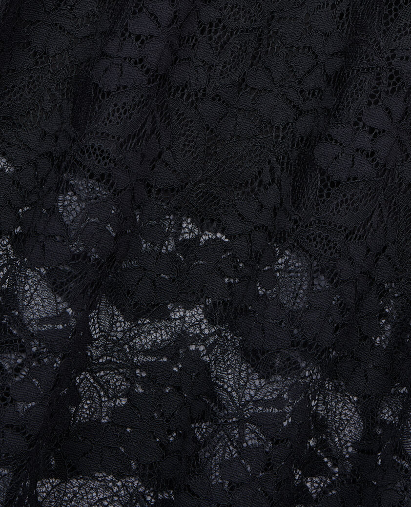 The Kooples FEMME BLACK robe longue en dentelle noire