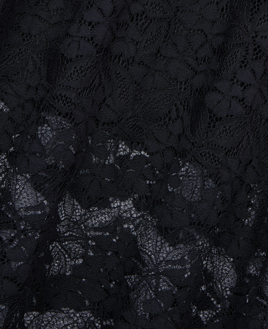 The Kooples WOMEN BLACK black lace long dress