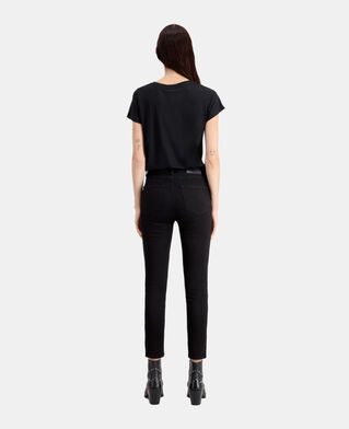 The Kooples MUJER BLACK WASHED vaqueros slim negros cadenas