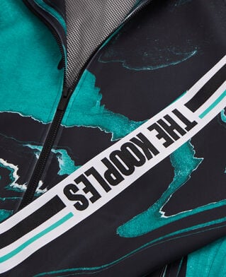 The Kooples MEN BLACK / GREEN printed tracksuit jacket