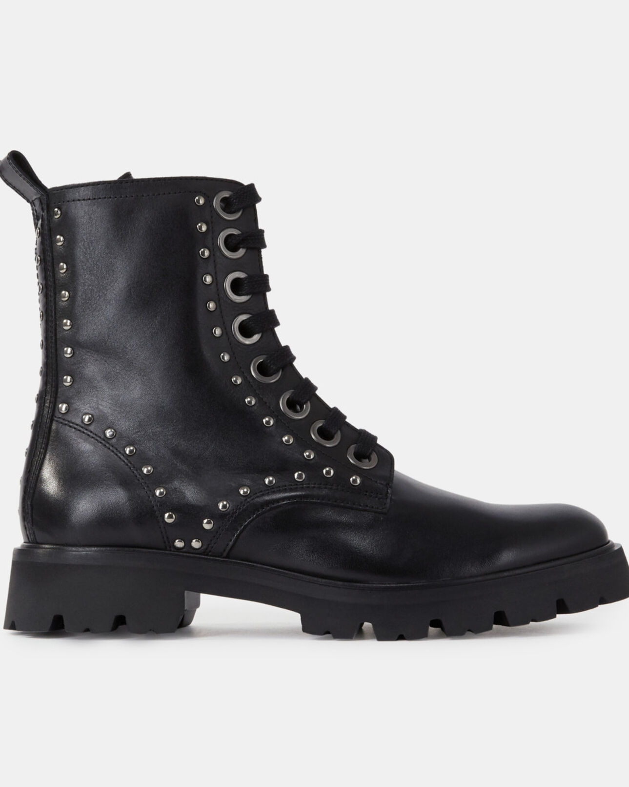 The Kooples FEMME BLACK rangers en cuir noires