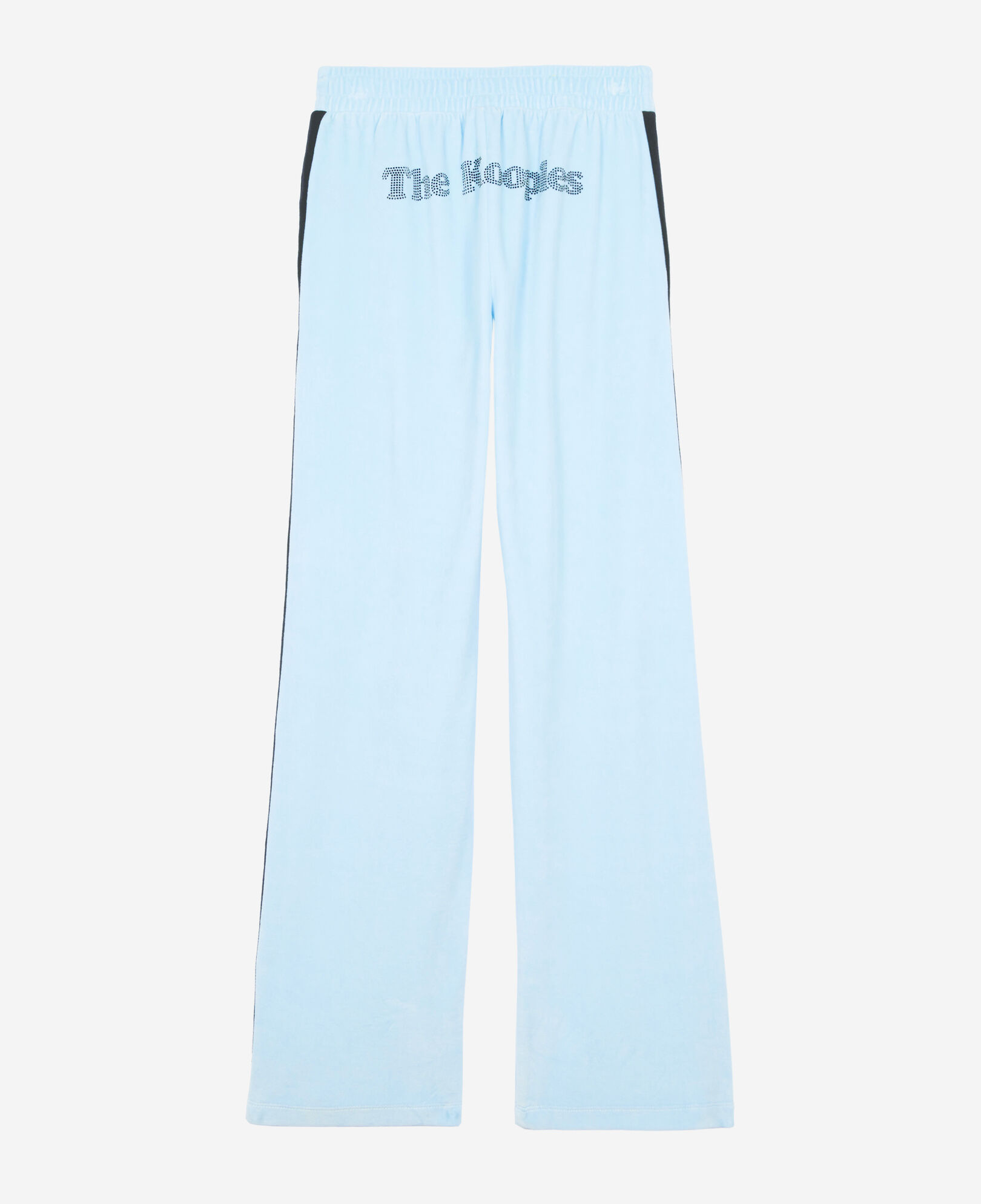 The Kooples WOMEN BABY BLUE light blue velvet jogging bottoms