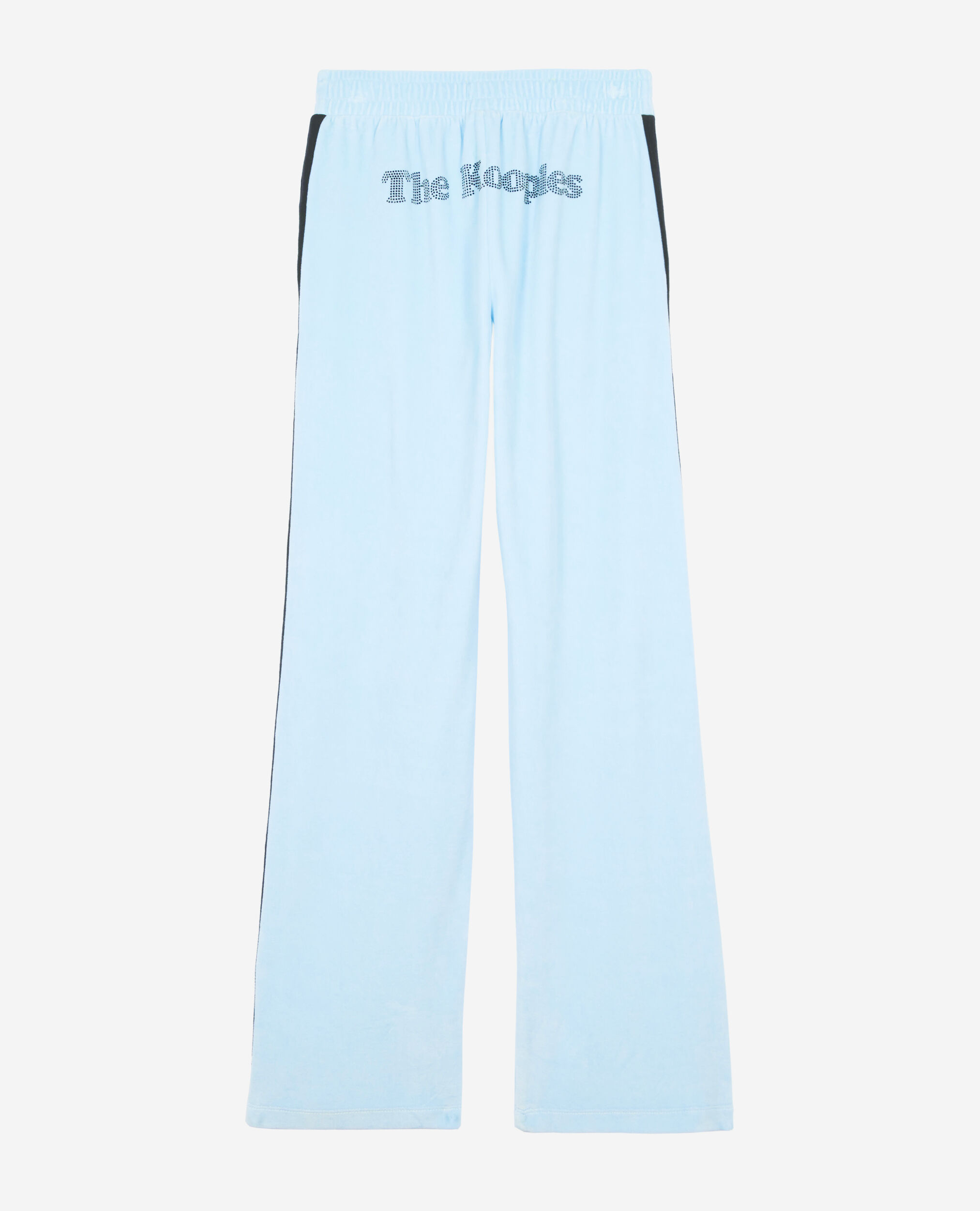 Light blue velvet jogging bottoms, BABY BLUE, hi-res image number null
