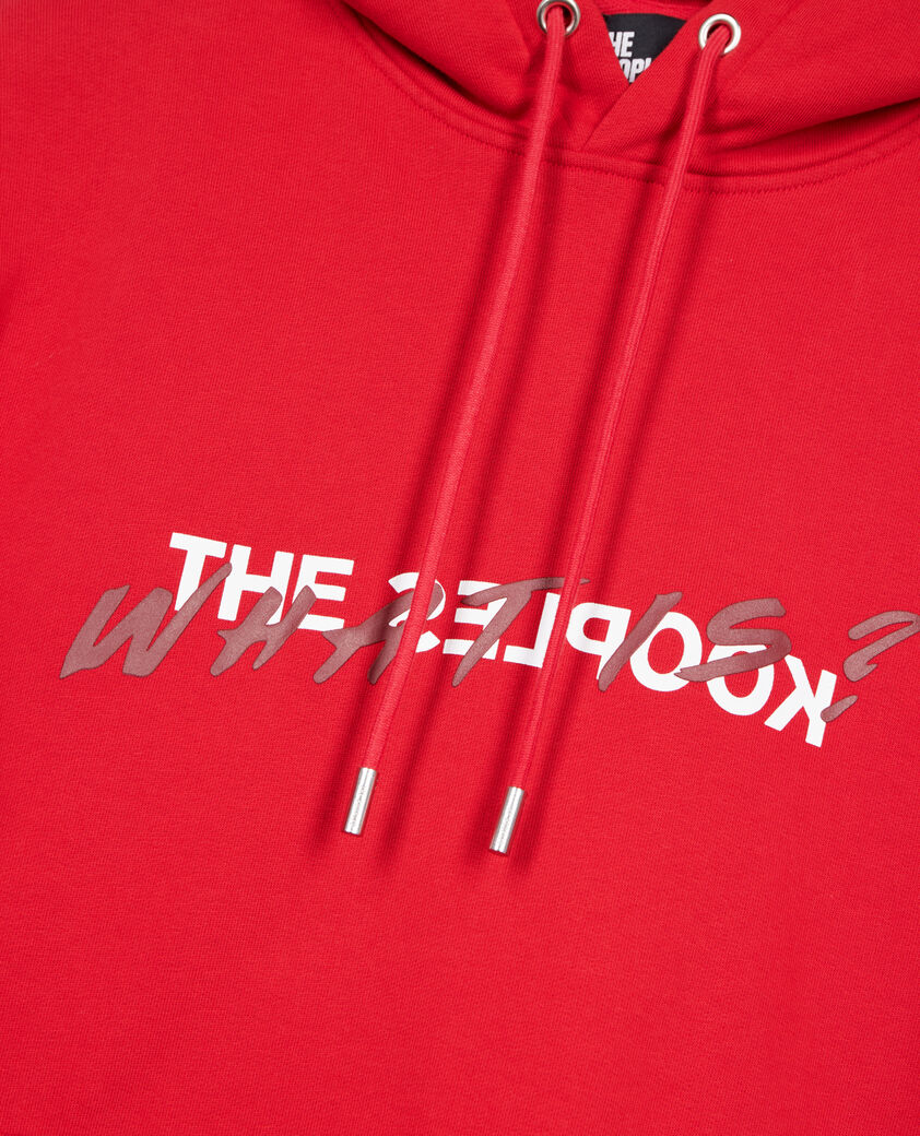 The Kooples HERREN RUBIS rotes kapuzensweatshirt „what is“